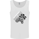 Motocross Dirt Bike MotoX Scrambling Mens Vest Tank Top White