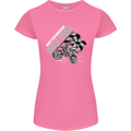 Motocross Dirt Bike MotoX Scrambling Womens Petite Cut T-Shirt Azalea