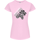 Motocross Dirt Bike MotoX Scrambling Womens Petite Cut T-Shirt Light Pink