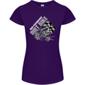 Motocross Dirt Bike MotoX Scrambling Womens Petite Cut T-Shirt Purple