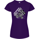 Motocross Dirt Bike MotoX Scrambling Womens Petite Cut T-Shirt Purple