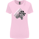 Motocross Dirt Bike MotoX Scrambling Womens Wider Cut T-Shirt Light Pink