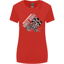 Motocross Dirt Bike MotoX Scrambling Womens Wider Cut T-Shirt Red