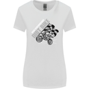 Motocross Dirt Bike MotoX Scrambling Womens Wider Cut T-Shirt White