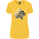 Motocross Dirt Bike MotoX Scrambling Womens Wider Cut T-Shirt Yellow