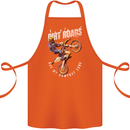 Motocross Dirt Roads Cotton Apron 100% Organic Orange