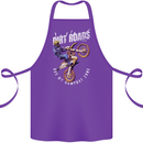 Motocross Dirt Roads Cotton Apron 100% Organic Purple