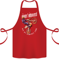 Motocross Dirt Roads Cotton Apron 100% Organic Red