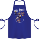 Motocross Dirt Roads Cotton Apron 100% Organic Royal Blue