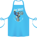 Motocross Dirt Roads Cotton Apron 100% Organic Turquoise