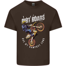 Motocross Dirt Roads Kids T-Shirt Childrens Chocolate