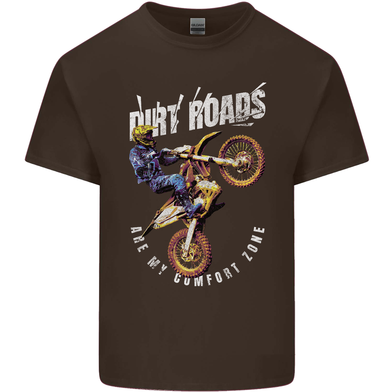 Motocross Dirt Roads Kids T-Shirt Childrens Chocolate