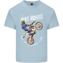 Motocross Dirt Roads Kids T-Shirt Childrens Light Blue
