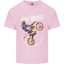 Motocross Dirt Roads Kids T-Shirt Childrens Light Pink
