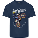 Motocross Dirt Roads Kids T-Shirt Childrens Navy Blue