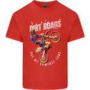 Motocross Dirt Roads Kids T-Shirt Childrens Red