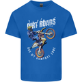Motocross Dirt Roads Kids T-Shirt Childrens Royal Blue