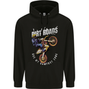 Motocross Dirt Roads Mens 80% Cotton Hoodie Black