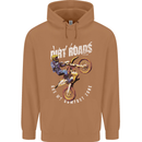 Motocross Dirt Roads Mens 80% Cotton Hoodie Caramel Latte
