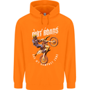 Motocross Dirt Roads Mens 80% Cotton Hoodie Orange