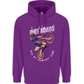 Motocross Dirt Roads Mens 80% Cotton Hoodie Purple