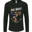 Motocross Dirt Roads Mens Long Sleeve T-Shirt Black