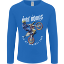 Motocross Dirt Roads Mens Long Sleeve T-Shirt Royal Blue