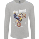 Motocross Dirt Roads Mens Long Sleeve T-Shirt Sports Grey