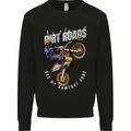 Motocross Dirt Roads Mens Sweatshirt Jumper Black