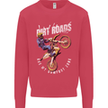 Motocross Dirt Roads Mens Sweatshirt Jumper Heliconia