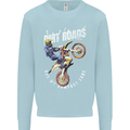 Motocross Dirt Roads Mens Sweatshirt Jumper Light Blue
