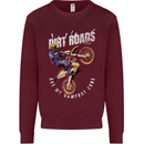Motocross Dirt Roads Mens Sweatshirt Jumper Maroon