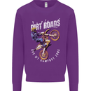 Motocross Dirt Roads Mens Sweatshirt Jumper Purple