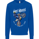 Motocross Dirt Roads Mens Sweatshirt Jumper Royal Blue