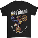 Motocross Dirt Roads Mens T-Shirt Cotton Gildan Black