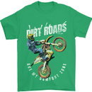 Motocross Dirt Roads Mens T-Shirt Cotton Gildan Irish Green
