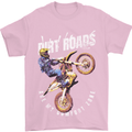 Motocross Dirt Roads Mens T-Shirt Cotton Gildan Light Pink
