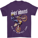Motocross Dirt Roads Mens T-Shirt Cotton Gildan Purple