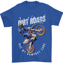 Motocross Dirt Roads Mens T-Shirt Cotton Gildan Royal Blue