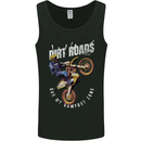 Motocross Dirt Roads Mens Vest Tank Top Black