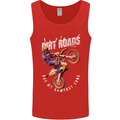 Motocross Dirt Roads Mens Vest Tank Top Red