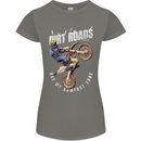 Motocross Dirt Roads Womens Petite Cut T-Shirt Charcoal