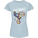 Motocross Dirt Roads Womens Petite Cut T-Shirt Light Blue
