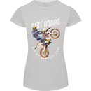 Motocross Dirt Roads Womens Petite Cut T-Shirt Sports Grey