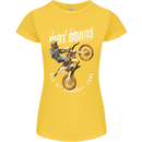 Motocross Dirt Roads Womens Petite Cut T-Shirt Yellow