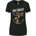 Motocross Dirt Roads Womens Wider Cut T-Shirt Black