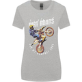 Motocross Dirt Roads Womens Wider Cut T-Shirt Sports Grey