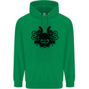 Motocross Face Childrens Kids Hoodie Irish Green
