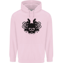 Motocross Face Childrens Kids Hoodie Light Pink