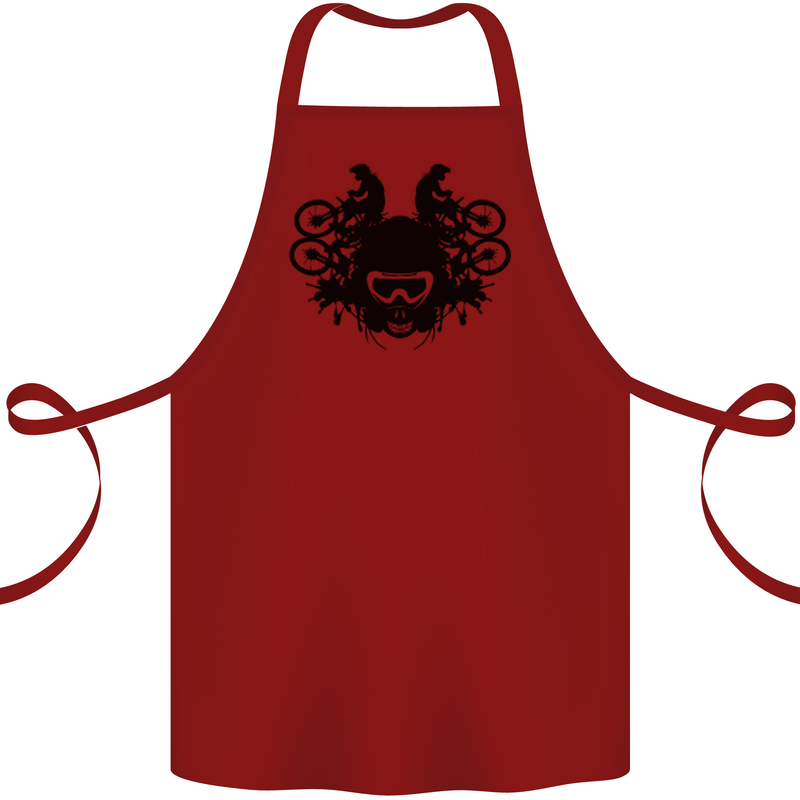 Motocross Face Cotton Apron 100% Organic Maroon